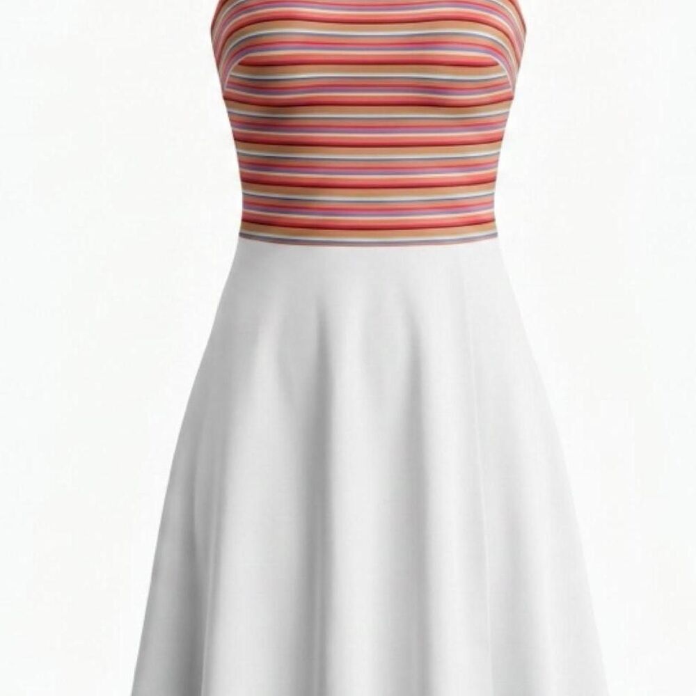 NWT Vintage Laundry by Shelli Segal Strapless Striped A-Line Dress Size 10